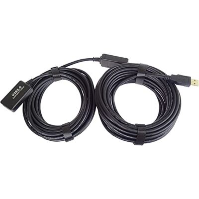 PremiumCord Aktivní USB prodlužovací kabel s opakovačem 10 m, USB-A zdířka na USB-A zástrčku, USB 2. 0 High Speed kabel, 2x stíněný, AWG20/28, barva černá, délka 10 m PremiumCord Aktivní USB prodlužovací kabel s opakovačem 10 m, USB-A zdířka na USB-A zástrčku, USB 2. 0 High Speed kabel, 2x stíněný, AWG20/28, barva černá, délka 10 m