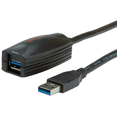 ROLINE USB 3. 2 Gen 1 aktivní opakovač kabel, černý, 5 m ROLINE USB 3. 2 Gen 1 aktivní opakovač kabel, černý, 5 m