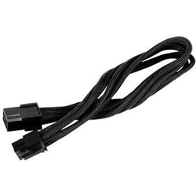 Silverstone SST-PP07-IDE6B 25cm 6pin to PCI-E 6pin Sleeved Extention Cable, black Silverstone SST-PP07-IDE6B 25cm 6pin to PCI-E 6pin Sleeved Extention Cable, black
