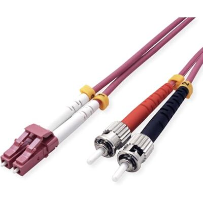 VALUE LWL kabel 50/125µm OM4, LC/ST, fialový, 1 m VALUE LWL kabel 50/125µm OM4, LC/ST, fialový, 1 m