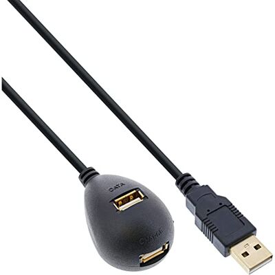 InLine USB 2.0 prodloužení, St/Bu typ A, černý, se stojánkem, 2 m InLine USB 2.0 prodloužení, St/Bu typ A, černý, se stojánkem, 2 m