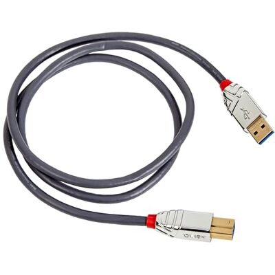 LINDY 36661 1m USB 3.0 Typ A an B Kabel, Cromo Line LINDY 36661 1m USB 3.0 Typ A an B Kabel, Cromo Line