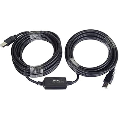 PremiumCord Aktivní USB prodlužovací kabel s opakovačem 20 m, USB-A konektor na USB-B konektor, USB 2. 0 High Speed kabel, 2x poplachový, AWG20/28, barva černá, délka 20 m PremiumCord Aktivní USB prodlužovací kabel s opakovačem 20 m, USB-A konektor na USB-B konektor, USB 2. 0 High Speed kabel, 2x poplachový, AWG20/28, barva černá, délka 20 m