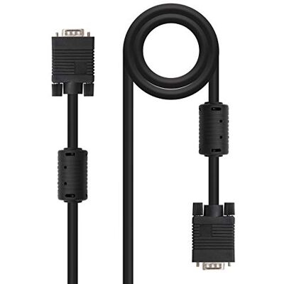 Nano Cable Nanocable 10.15.0115 SVGA Kabel mit hochwertigem Ferrit für Monitor, Projektor und PC, HDB15/M-HDB15/M, schwarz, 15.0 mts Nano Cable Nanocable 10.15.0115 SVGA Kabel mit hochwertigem Ferrit für Monitor, Projektor und PC, HDB15/M-HDB15/M, schwarz, 15.0 mts