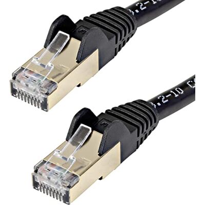 StarTech.com CAT6a Ethernet-Kabel, 1,8 m, 10 Gigabit, geschirmt, snagless, RJ45, 100 W, PoE-Patchkabel, 10 GbE STP-Netzwerkkabel mit Zugentlastung, schwarzer Fluke getestet, Verkabelung ist StarTech.com CAT6a Ethernet-Kabel, 1,8 m, 10 Gigabit, geschirmt, snagless, RJ45, 100 W, PoE-Patchkabel, 10 GbE STP-Netzwerkkabel mit Zugentlastung, schwarzer Fluke getestet, Verkabelung ist