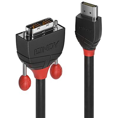 LINDY 36274 5m HDMI na DVI kabel, Black Line LINDY 36274 5m HDMI na DVI kabel, Black Line