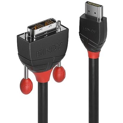 LINDY HDMI An DVI-D Single Link Kabel Black Line 2M, schwarz, 2 Meters LINDY HDMI An DVI-D Single Link Kabel Black Line 2M, schwarz, 2 Meters