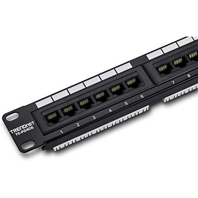 TRENDnet , TC-P24C6, 24portový Cat6 nestíněný Patch panel, montáž na stěnu nebo do racku, kompatibilní s kabely Cat3,4,5,5e,6, pro ethernetové, Fast Ethernet a gigabitové aplikace, černý TRENDnet , TC-P24C6, 24portový Cat6 nestíněný Patch panel, montáž na stěnu nebo do racku, kompatibilní s kabely Cat3,4,5,5e,6, pro ethernetové, Fast Ethernet a gigabitové aplikace, černý