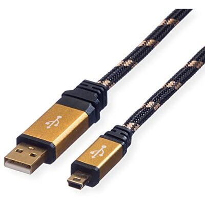 ROLINE GOLD USB 2.0 kabel, typ A 5-Pin Mini, 1,8 m ROLINE GOLD USB 2.0 kabel, typ A 5-Pin Mini, 1,8 m