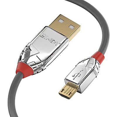 LINDY USB 2. 0 typ A na Micro-B kabel Cromo Line 1 m LINDY USB 2. 0 typ A na Micro-B kabel Cromo Line 1 m