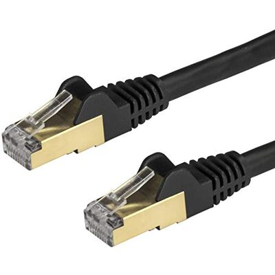 StarTech.com 0,5 m Cat6a ethernetový kabel, stíněný (STP), Cat6a síťový kabel, Cat6a propojovací kabel, Cat 6a, černý StarTech.com 0,5 m Cat6a ethernetový kabel, stíněný (STP), Cat6a síťový kabel, Cat6a propojovací kabel, Cat 6a, černý