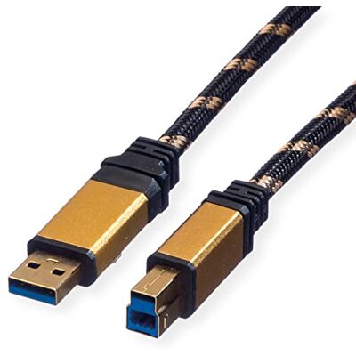 ROLINE GOLD USB 3. 2 Gen 1 kabel, typ A-B, 0,8 m ROLINE GOLD USB 3. 2 Gen 1 kabel, typ A-B, 0,8 m