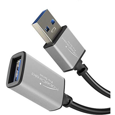 KabelDirekt USB A 3.0 prodlužovací kabel – 2 m – (konektor A na zdířku A, vhodný pro všechny USB A přípojky, černá/vesmírně šedá) KabelDirekt USB A 3.0 prodlužovací kabel – 2 m – (konektor A na zdířku A, vhodný pro všechny USB A přípojky, černá/vesmírně šedá)