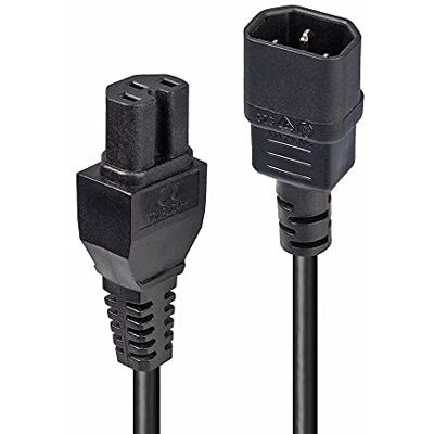 LINDY 30314 IEC prodlužovací kabel, 2 m, tepelně opracovaný, IEC C14 na IEC C15 napájecí kabel – černý LINDY 30314 IEC prodlužovací kabel, 2 m, tepelně opracovaný, IEC C14 na IEC C15 napájecí kabel – černý