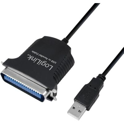 LogiLink USB na Parralel adaptér kabel černý, 1,5 m LogiLink USB na Parralel adaptér kabel černý, 1,5 m
