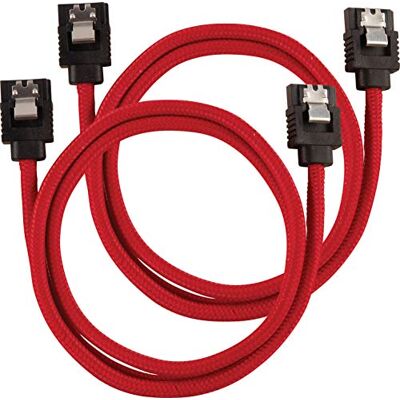 Corsair Premium Sleeved SATA 3 kabel (6Gbps, 60 cm) červený Corsair Premium Sleeved SATA 3 kabel (6Gbps, 60 cm) červený