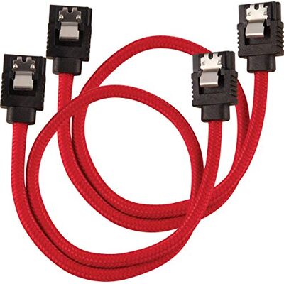 Corsair Kabel Premium Sleeved SATA 3 (6Gbps, 30 cm) červený Corsair Kabel Premium Sleeved SATA 3 (6Gbps, 30 cm) červený