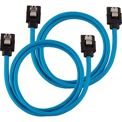 Corsair CC-8900255 Premium Sleeved SATA 3 kabel 6 GBps, modrý, 60 cm Corsair CC-8900255 Premium Sleeved SATA 3 kabel 6 GBps, modrý, 60 cm