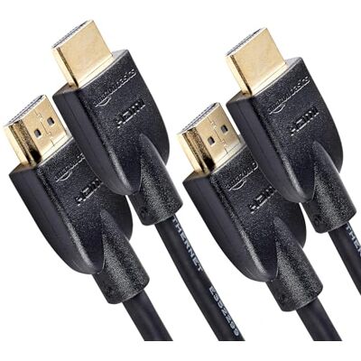 Amazon Basics 4K HDMI kabel, 1,8 m, 18 Gbit/s Highspeed s Ethernetem, 4K@60Hz, 2 kusy, 2160p, černý Amazon Basics 4K HDMI kabel, 1,8 m, 18 Gbit/s Highspeed s Ethernetem, 4K@60Hz, 2 kusy, 2160p, černý