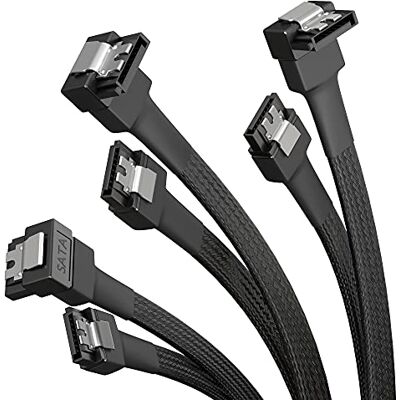KabelDirekt – SATA-3 datový kabel 3dílná sada – 30 cm – 90°, 6Gbit/s KabelDirekt – SATA-3 datový kabel 3dílná sada – 30 cm – 90°, 6Gbit/s