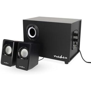 NEDIS PC reproduktor napájení přes USB subwoofer vstup: 1x 3,5 mm 2,1 stereo zvuk 33 W sady reproduktorů ABS/dřevo černý NEDIS PC reproduktor napájení přes USB subwoofer vstup: 1x 3,5 mm 2,1 stereo zvuk 33 W sady reproduktorů ABS/dřevo černý