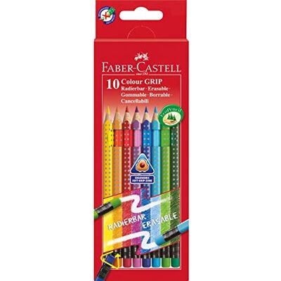 Faber-Castell Sada pastelek Colour Grip gumovatelné 10dílná Faber-Castell Sada pastelek Colour Grip gumovatelné 10dílná