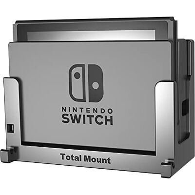 TotalMount Držák na stěnu pro Nintendo Switch / Switch OLED konzole s vedením tepla a bezpečnostním klipem, černý TotalMount Držák na stěnu pro Nintendo Switch / Switch OLED konzole s vedením tepla a bezpečnostním klipem, černý
