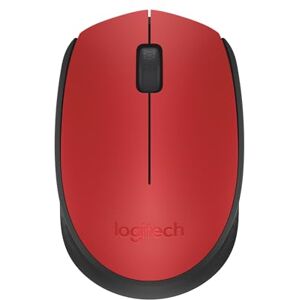 Logitech Bezdrátová myš M171, 2,4 GHz spojení přes USB přijímač, optický senzor, výdrž baterie 12 měsíců, pro leváky i praváky, 3 tlačítka, PC/Mac – červená Logitech Bezdrátová myš M171, 2,4 GHz spojení přes USB přijímač, optický senzor, výdrž baterie 12 měsíců, pro leváky i praváky, 3 tlačítka, PC/Mac – červená