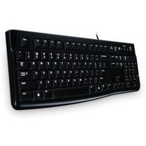 Logitech K120 Kabelová klávesnice pro Windows, USB přípojka, tiché psaní, robustní, ochrana proti stříkající vodě, nastavitelné držáky klávesnice, řecké rozložení – černá Logitech K120 Kabelová klávesnice pro Windows, USB přípojka, tiché psaní, robustní, ochrana proti stříkající vodě, nastavitelné držáky klávesnice, řecké rozložení – černá