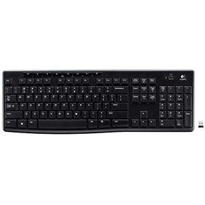 Logitech K270 bezdrátová klávesnice, připojení 2,4 GHz přes Unifying USB přijímač, 8 multimediálních a Schortcut kláves, odolný proti stříkající vodě, 2 roky výdrže baterie, mezinárodní QWERTY layout Logitech K270 bezdrátová klávesnice, připojení 2,4 GHz přes Unifying USB přijímač, 8 multimediálních a Schortcut kláves, odolný proti stříkající vodě, 2 roky výdrže baterie, mezinárodní QWERTY layout