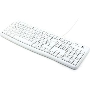 Logitech K120 Kabelová Business klávesnice pro Windows a Linux, USB připojení, tiché psaní, robustní, ochrana proti stříkající vodě, stojan klávesnice, německé rozložení QWERTZ – bílá Logitech K120 Kabelová Business klávesnice pro Windows a Linux, USB připojení, tiché psaní, robustní, ochrana proti stříkající vodě, stojan klávesnice, německé rozložení QWERTZ – bílá