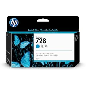 HP 728 Cyan 130 ml originální tisková patrona (F9J67A) s originálním inkoustem, pro DesignJet T730 a T830 velkoformátová tiskárna a 729 tisková hlava DesignJet HP 728 Cyan 130 ml originální tisková patrona (F9J67A) s originálním inkoustem, pro DesignJet T730 a T830 velkoformátová tiskárna a 729 tisková hlava DesignJet