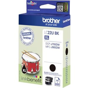 Brother LC22UBK originální XL inkoustová patrona LC-22UBK černá (pro MFC-J985DW a DCP-J785DW), 2400 stran Brother LC22UBK originální XL inkoustová patrona LC-22UBK černá (pro MFC-J985DW a DCP-J785DW), 2400 stran
