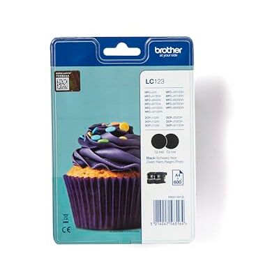 Brother Inkoust pro MFCJ4510DW, 2 x 600 stran, černý LC123BKBP2DR Extra Large Brother Inkoust pro MFCJ4510DW, 2 x 600 stran, černý LC123BKBP2DR Extra Large