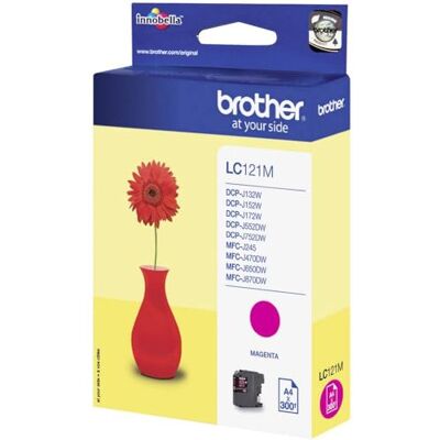 Brother Originální inkoustová kazeta LC-121M magenta (kompatibilní s DCP-J132W, DCP-J152W, DCP-J172W, DCP-J552DW, DCP-J752DW, MFC-J245, MFC-J470DW, MFC-J650DW, MFC-J870DW) Brother Originální inkoustová kazeta LC-121M magenta (kompatibilní s DCP-J132W, DCP-J152W, DCP-J172W, DCP-J552DW, DCP-J752DW, MFC-J245, MFC-J470DW, MFC-J650DW, MFC-J870DW)