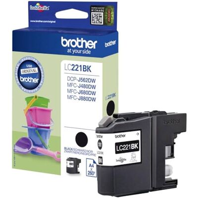 Brother International LC221BK inkoustová patrona, černá Brother International LC221BK inkoustová patrona, černá