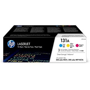 HP 131A, cyan/magenta/žlutá, balení po 3, originální kartuše s tonerem LaserJet HP 131A, cyan/magenta/žlutá, balení po 3, originální kartuše s tonerem LaserJet