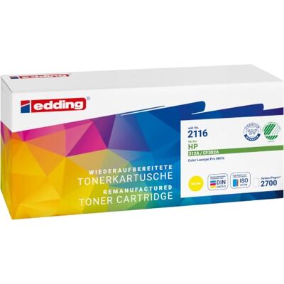 edding Toner, Žlutá standard Wiederaufbereitet, Gelb, Reichweite 2700 Seiten edding Toner, Žlutá standard Wiederaufbereitet, Gelb, Reichweite 2700 Seiten