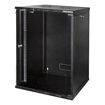 Logilink W15A40B ECO nástěnná skříňka 15HE (hloubka 400 mm), ploché balení (nesmontované), 48,26 cm (19 palců), černá Logilink W15A40B ECO nástěnná skříňka 15HE (hloubka 400 mm), ploché balení (nesmontované), 48,26 cm (19 palců), černá