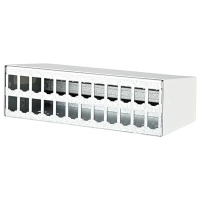 Metz Modul kryt AP 2x12 port čistě bílý RAL9010 Metz Modul kryt AP 2x12 port čistě bílý RAL9010