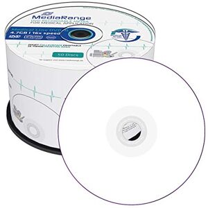MEDIARANGE Medical Line DVD-R 4.7GB 120min 16-fache Schreibgeschwindigkeit, vollflächig bedruckbar (Tintenstrahldrucker), 50er Cakebox MEDIARANGE Medical Line DVD-R 4.7GB 120min 16-fache Schreibgeschwindigkeit, vollflächig bedruckbar (Tintenstrahldrucker), 50er Cakebox