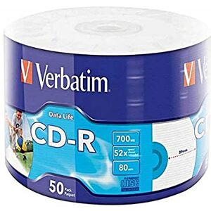 Verbatim CD-R Inkjet Printable, tištěné CD polotovary se 700 MB pamětí dat, ideální pro fotografování a videa, kompatibilní s každou běžnou CD jednotkou, balení 50 ks vřetene Verbatim CD-R Inkjet Printable, tištěné CD polotovary se 700 MB pamětí dat, ideální pro fotografování a videa, kompatibilní s každou běžnou CD jednotkou, balení 50 ks vřetene