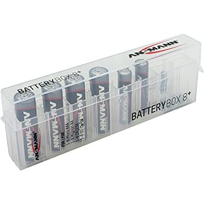 Ansmann Box na baterie pro AAA Micro, AA Mignon akumulátory a baterie, speciální baterie a paměťové karty – praktický box na baterie pro ochranu a přepravu pro 8 akumulátorů – box na baterie & box na Ansmann Box na baterie pro AAA Micro, AA Mignon akumulátory a baterie, speciální baterie a paměťové karty – praktický box na baterie pro ochranu a přepravu pro 8 akumulátorů – box na baterie & box na