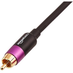 Amazon Basics RCA audio kabel pro subwoofer, zesilovač, aktivní reproduktor s pozlacenými konektory, 1 kus, černý, 2,44 m Amazon Basics RCA audio kabel pro subwoofer, zesilovač, aktivní reproduktor s pozlacenými konektory, 1 kus, černý, 2,44 m