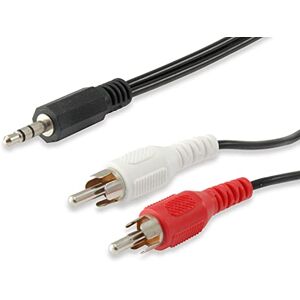 Equip Audiokabel Jack Male/2X RCA Male, 2,00m Polybeutel Schwarz Equip Audiokabel Jack Male/2X RCA Male, 2,00m Polybeutel Schwarz