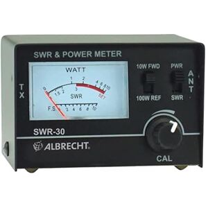 Albrecht SWR-30, PWR power metr, přístroj na měření stojatých hřídelí a výkonu pro sladění rádiových antén, 1,8 200 MHz, kompaktní, černý, 1 kus Albrecht SWR-30, PWR power metr, přístroj na měření stojatých hřídelí a výkonu pro sladění rádiových antén, 1,8 200 MHz, kompaktní, černý, 1 kus