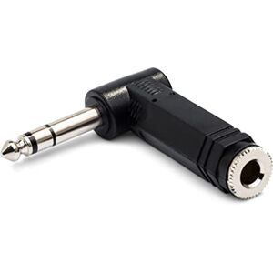 Hosa GPP-273, 90° úhlový adaptér pro velké mono jack, zahnutý, 6,35 mm TRS na 6,35 mm TRS Hosa GPP-273, 90° úhlový adaptér pro velké mono jack, zahnutý, 6,35 mm TRS na 6,35 mm TRS