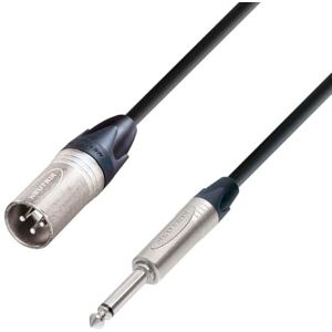 Adam Hall Cables 5 STAR MMP 0300 Mikrofonkabel, Neutrik 3-Pol XLR male auf 6,3 mm Klinkenstecker mono, schwarz, 3m Adam Hall Cables 5 STAR MMP 0300 Mikrofonkabel, Neutrik 3-Pol XLR male auf 6,3 mm Klinkenstecker mono, schwarz, 3m