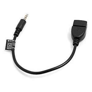 SYSTEM-S USB typ A (Female) na 3,5 mm jack audio konektor AUX audio kabel, černý SYSTEM-S USB typ A (Female) na 3,5 mm jack audio konektor AUX audio kabel, černý