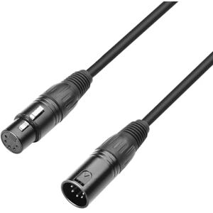 Adam Hall Cables 3 STAR DGH 0600 DMX kabel, 5pólový XLR male na 5-pól XLR female, černý, 6 m Adam Hall Cables 3 STAR DGH 0600 DMX kabel, 5pólový XLR male na 5-pól XLR female, černý, 6 m